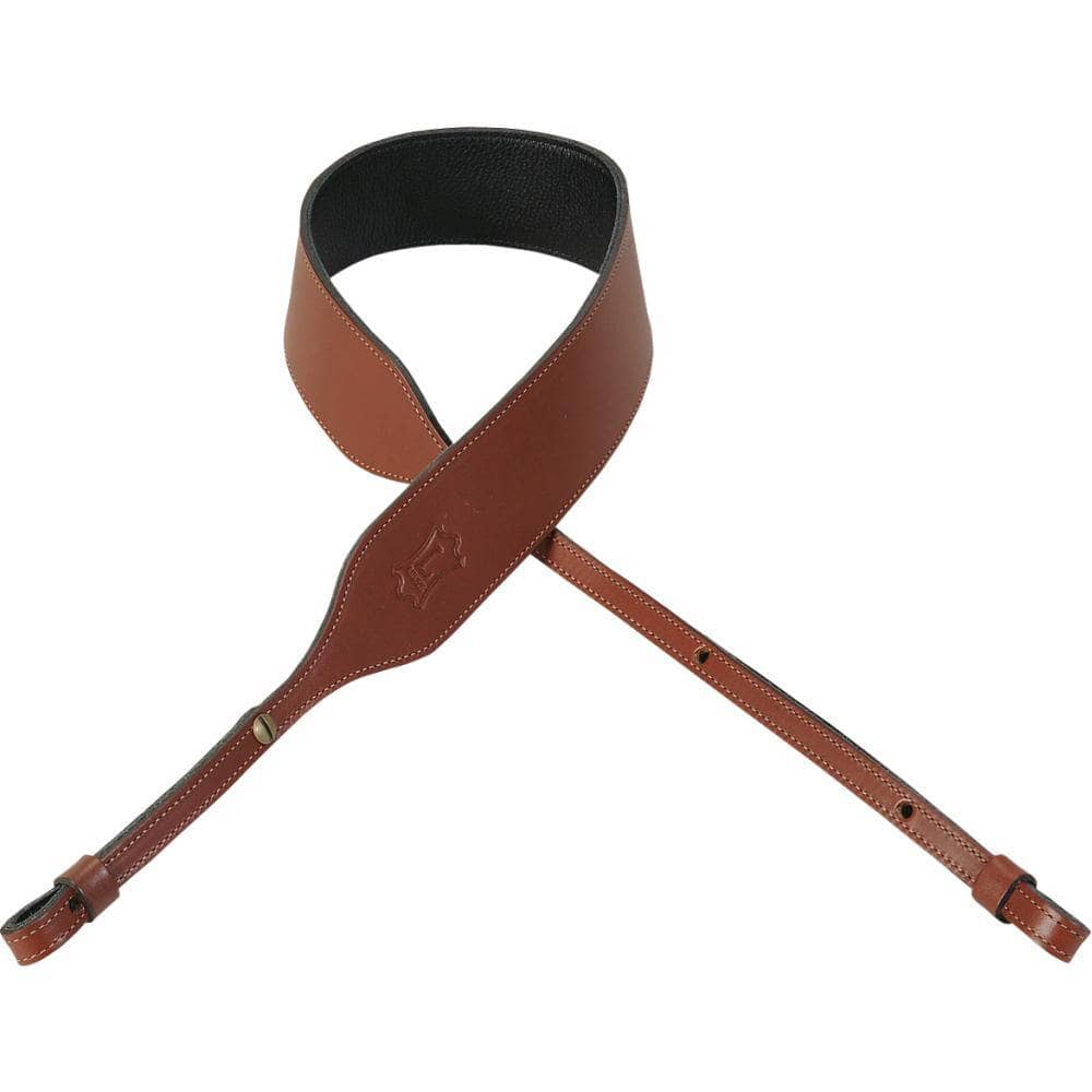 Levy's PM14 2.5 Geuine Leather Banjo Strap - Dark Brown