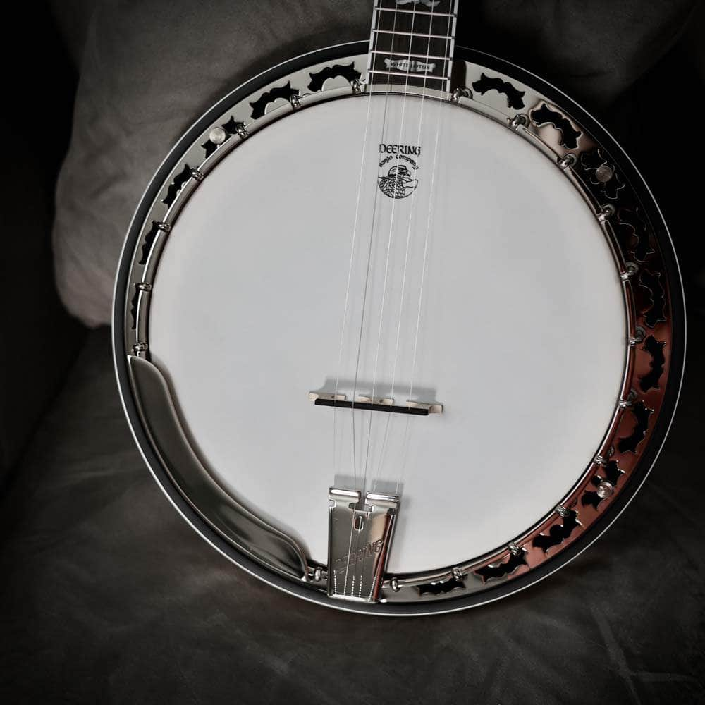 Deering White Lotus Banjo - Lightweight Bluegrass Banjo