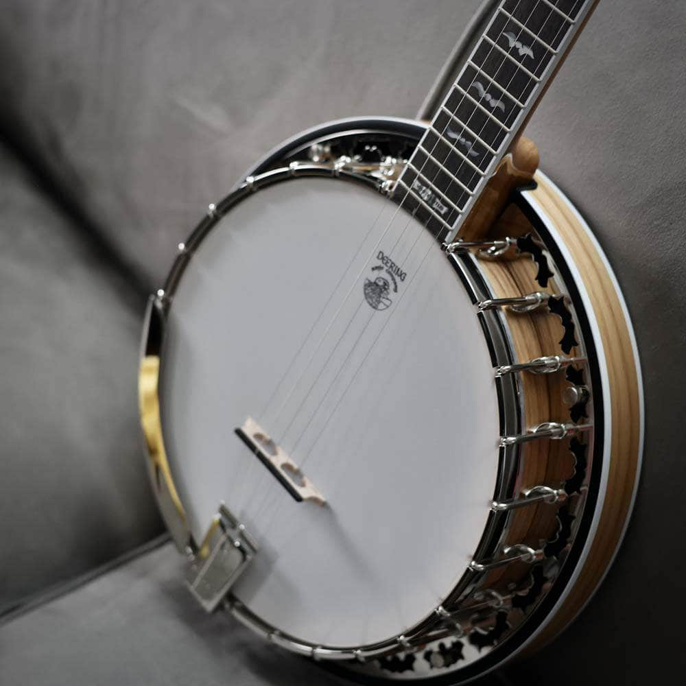 Deering White Lotus Banjo - Lightweight Bluegrass Banjo Deering 5 String Banjos