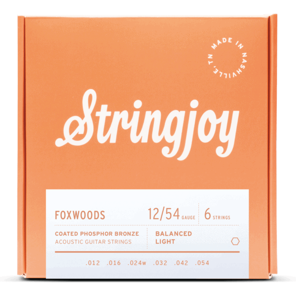 Stringjoy Foxwoods |  Light Gauge (12-54) Coated Phosphor Bronze Acoustic Guitar Strings Stringjoy Guitar Strings