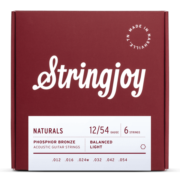 Stringjoy Naturals | Light Gauge (12-54) Phosphor Bronze Acoustic Guitar Strings Stringjoy Guitar Strings