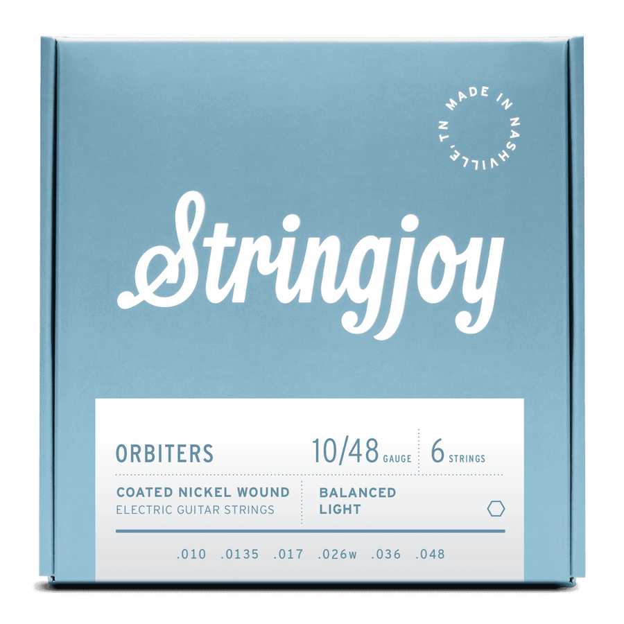 Stringjoy Orbiters | Balanced Light Gauge (10-48) Coated Nickel Wound Electric Guitar Strings Stringjoy Guitar Strings