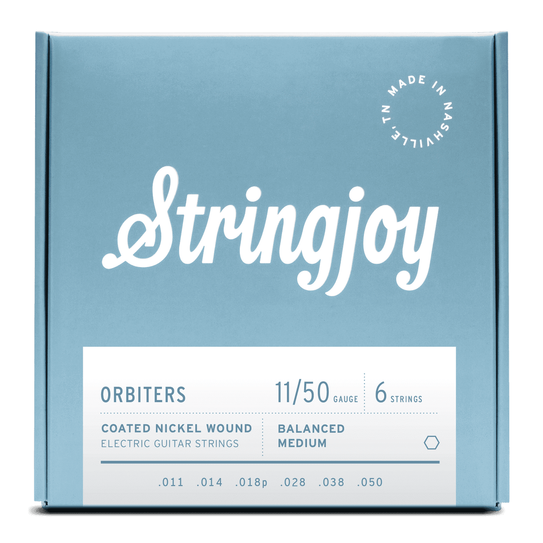 Stringjoy Orbiters | Balanced Medium Gauge (11-50) Coated Nickel Wound Electric Guitar Strings Stringjoy Guitar Strings